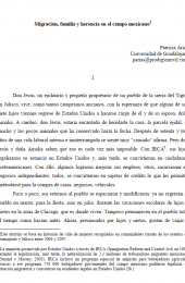 Herencia, familia y migración en el campo mexicano