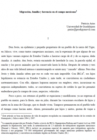 Herencia, familia y migración en el campo mexicano